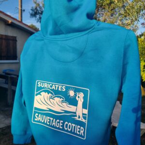 Sweat Suricates Enfant Turquoise Grey